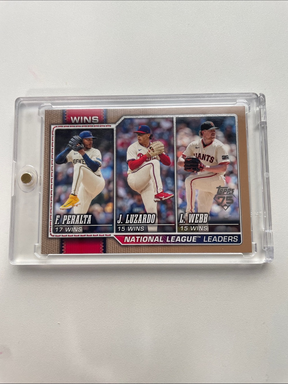 Topps Gold Parallel of National League of Leaders